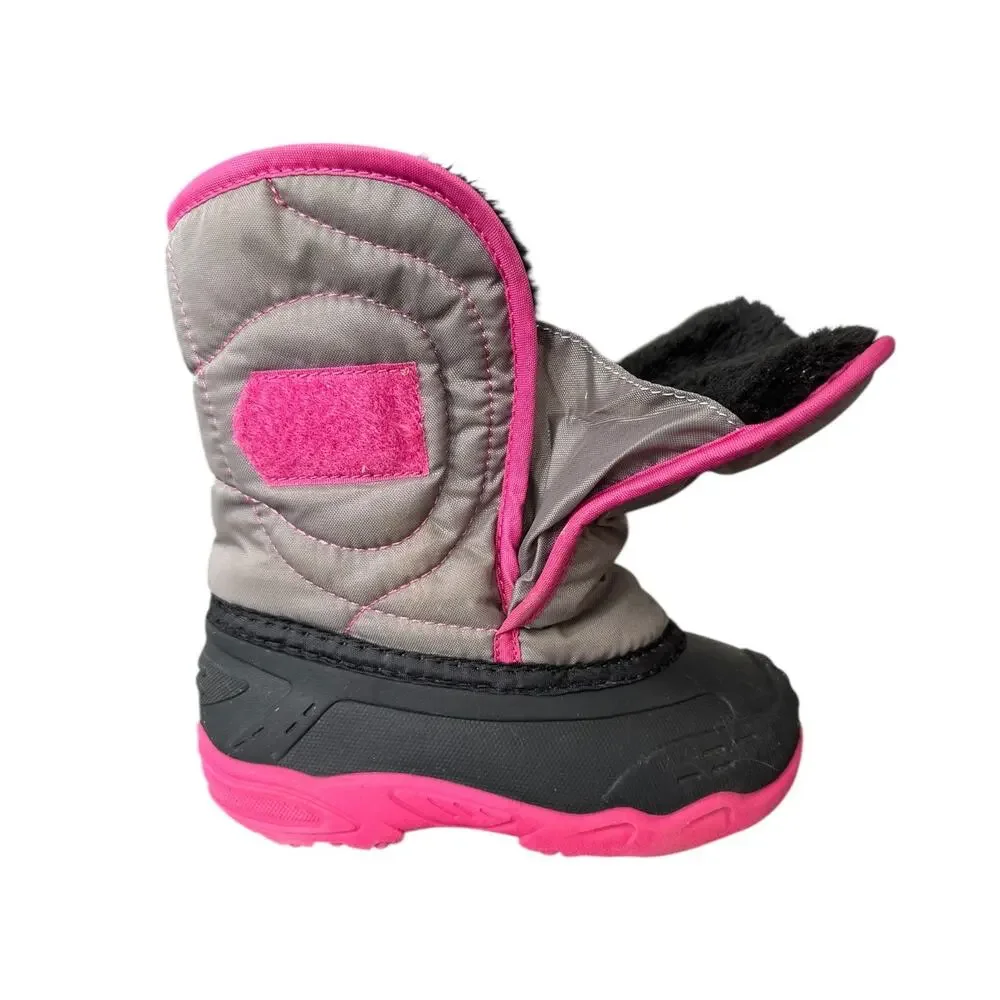 Kamik Kids Winter Boots in Gray and Pink